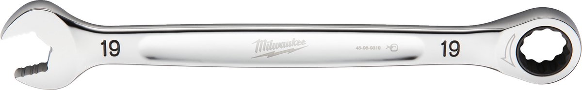 Milwaukee MAX BITE™ Ringsteeksleutel met ratel 19 mm - 4932471512