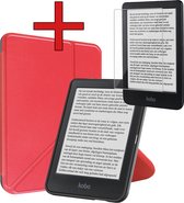 Étui adapté pour Kobo Clara BW Case Étui de protection de Luxe avec protecteur d'écran - Étui adapté pour Kobo Clara BW Case Book Cover - Rouge