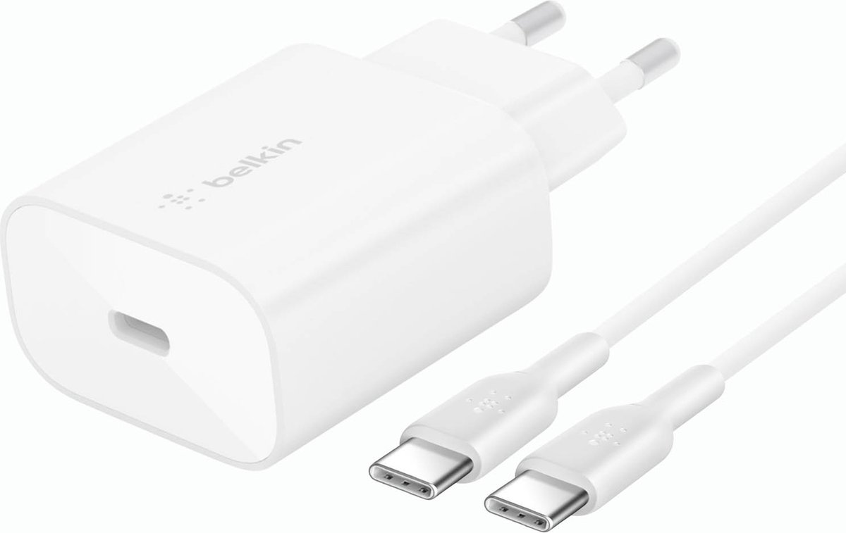 Belkin 25 W USB-C - Snellader - met 1m USB-C Kabel - Wit op Prijzenvolger.com