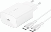 Belkin 25 W USB-C - Snellader - met 1m USB-C Kabel - Wit