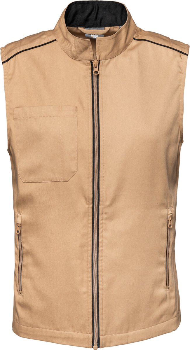 WK. Designed To Work Damesgilet Day To Day WK6149 - Camel / Black - XXL