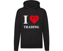 I Love Trading Hoodie - crypto - investeren - gokken - aandeel - handel - unisex - trui - sweater - capuchon