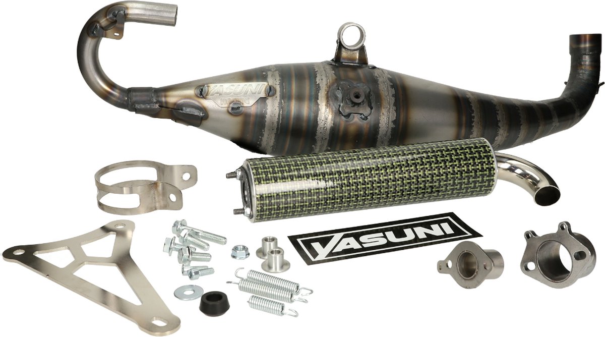 Uitlaat Yasuni C40 kevlar Minarelli Horizontaal