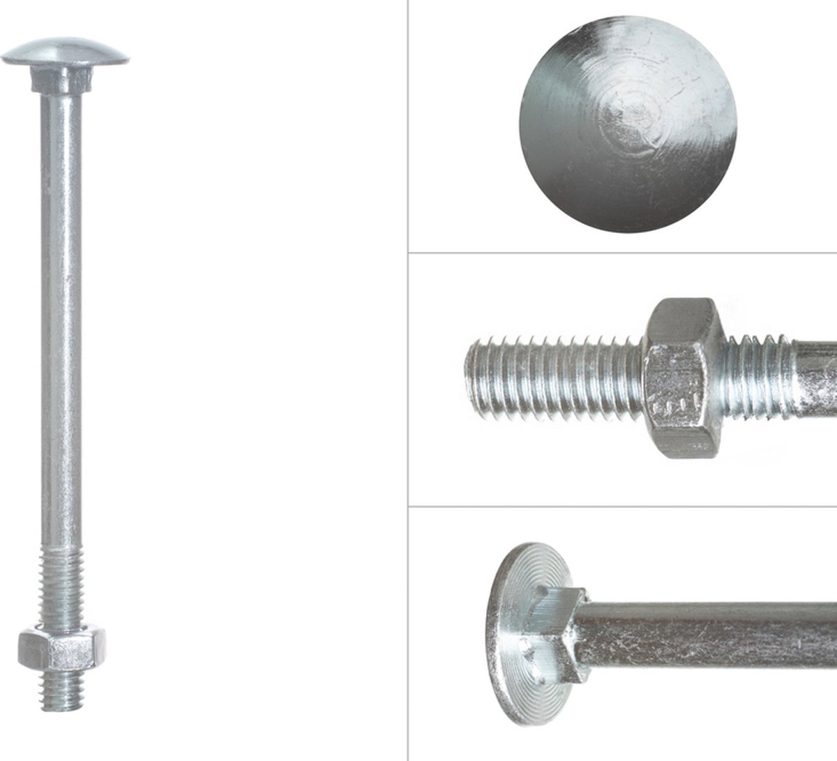Slotbouten Verzinkt M6 x 75 mm | 200 stuks