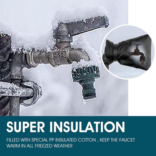 Trazon Outdoor Kraan Cover Sokken voor Winter Freeze Protection 2 Pack - Spigot Covers - Slang Bib Covers - Buiten Kraan Covers Waterdicht, Geïsoleerd, Groot, 8 H x 5.9 W (Marineblauw