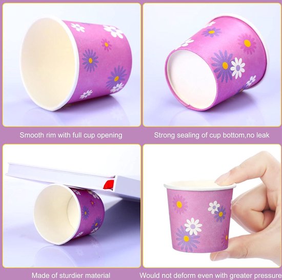Loyaboho 60 Stuks Papieren Bekers 250ml/9oz Feestbekers