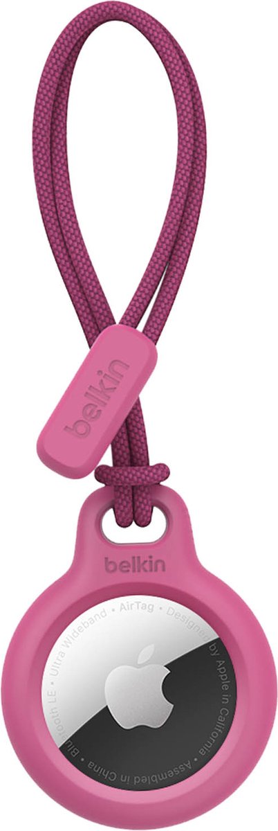 Belkin Beschermende tracker houder met bandje - voor Apple AirTag - Roze - 1 stuk