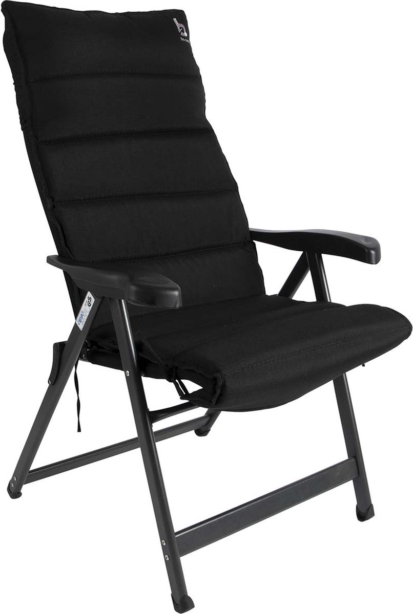 Bo-Camp Stoelkussen - Universeel - Olefin - Gepolsterd - Zwart