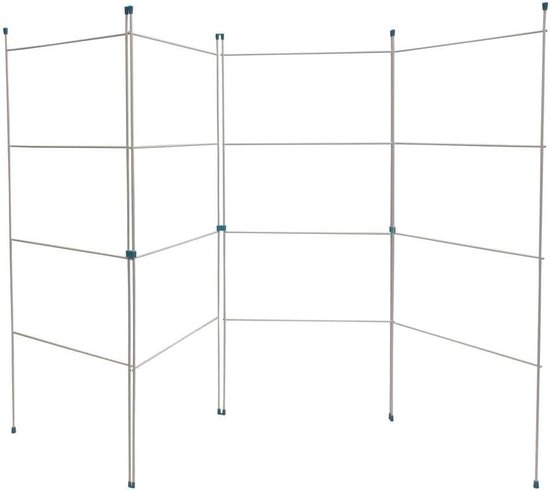 Innotic Droogrek 3 Tier Opvouwbare Rolling RVS Wasdroger Hanger met Wielen voor Binnen, Grijs