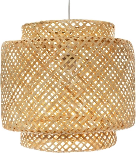 Lampenkap Boho, E27 natuurlijke rotan lampenkap voor hanglamp & staande