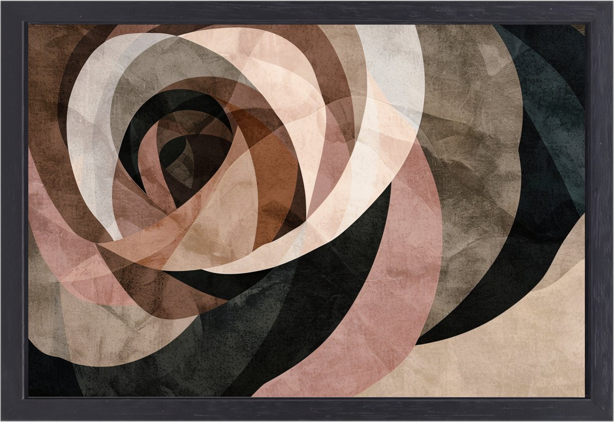 Abstracte kunst portret - Art Deco schilderijen - Schilderijen canvas Woonkamer - Muurdeco