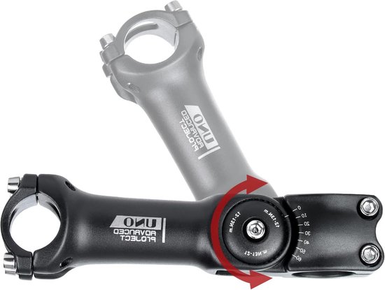 MTB STUUR 31.8 RISE 8 MM BACKSWEEP 9° UPSWEEP 4° 760 MM ALUMINIUM ZWART
