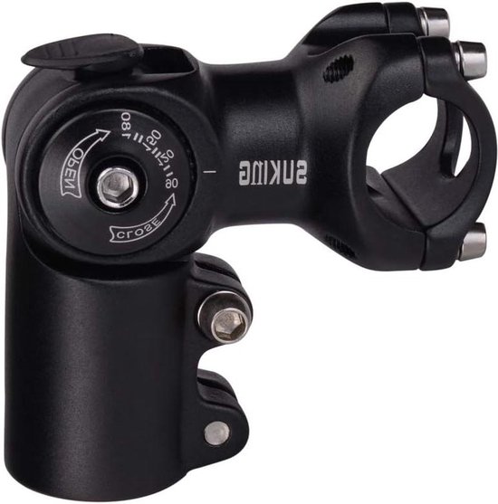Azarxis Potence de Vélo Réglable 90 Degrés Potence VTT 25,4 31,8 mm Tige de Guidon Riser 60 80 93 100 mm pour Vélo de Route Montagne BMX (Noir, 25,4 x 60 mm Azarxis Potence de Vélo Réglable 90 Degrés Potence VTT 25,4 31,8 mm Tige de Guidon Riser 60 80 93 100 mm pour Vélo de Route Montagne BMX (Noir, 25,4 x 60 mm