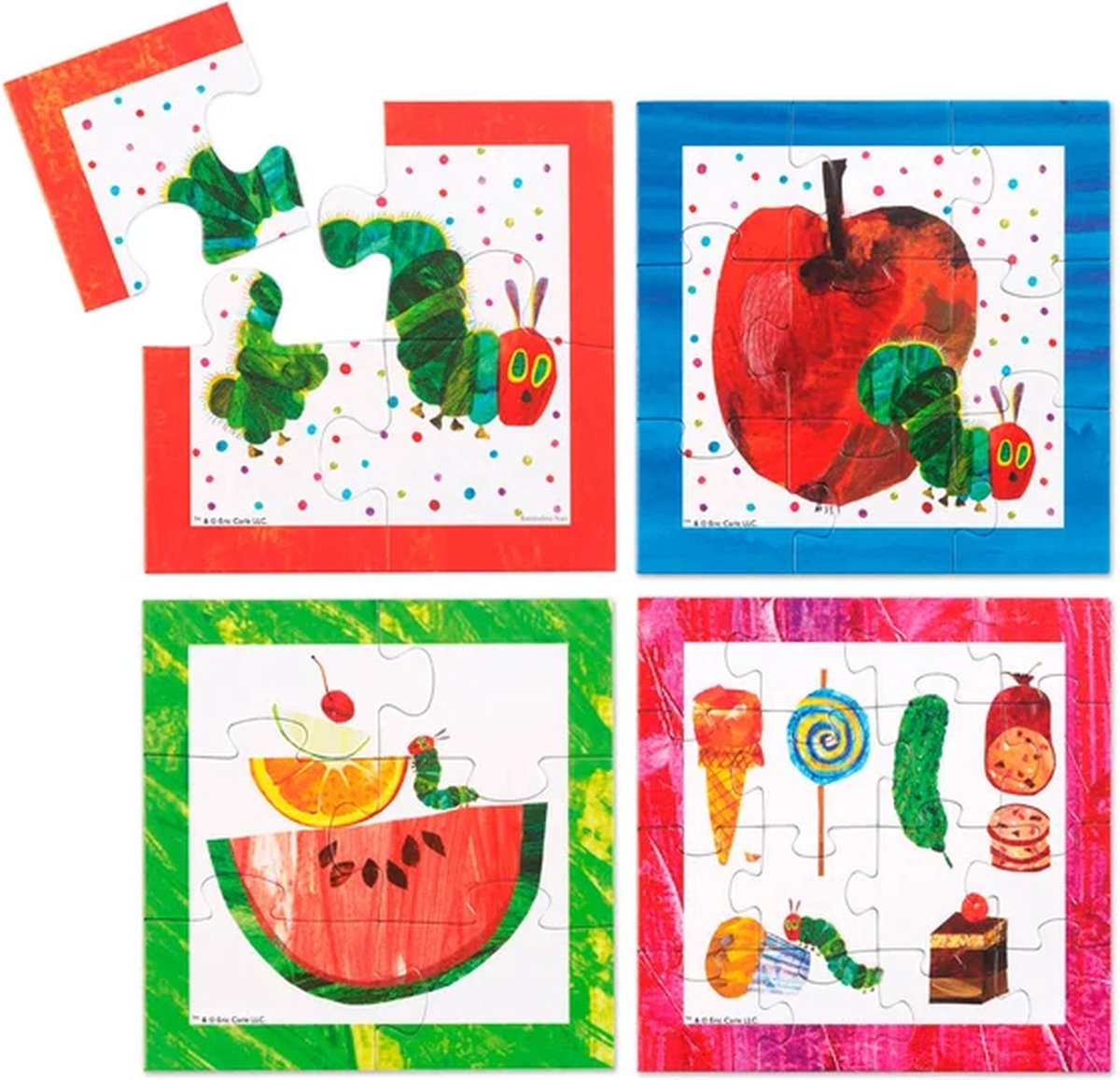 Rupsje Nooitgenoeg puzzel 4 in 1 educatief peuter speelgoed - kinderpuzzel 4x6x9x16 stukjes leren puzzelen - cadeautip puzzel 3 jaar en ouder - Bambolino Toys — afbeelding 12