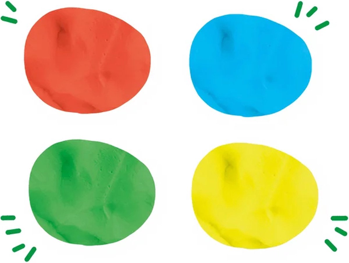 SES Creative - Feel Good Klei - Pure (4x90g) - Vegan en Glutenvrij - Herbruikbaar - Uitwasbaar - Vanaf 1 jaar — afbeelding 2