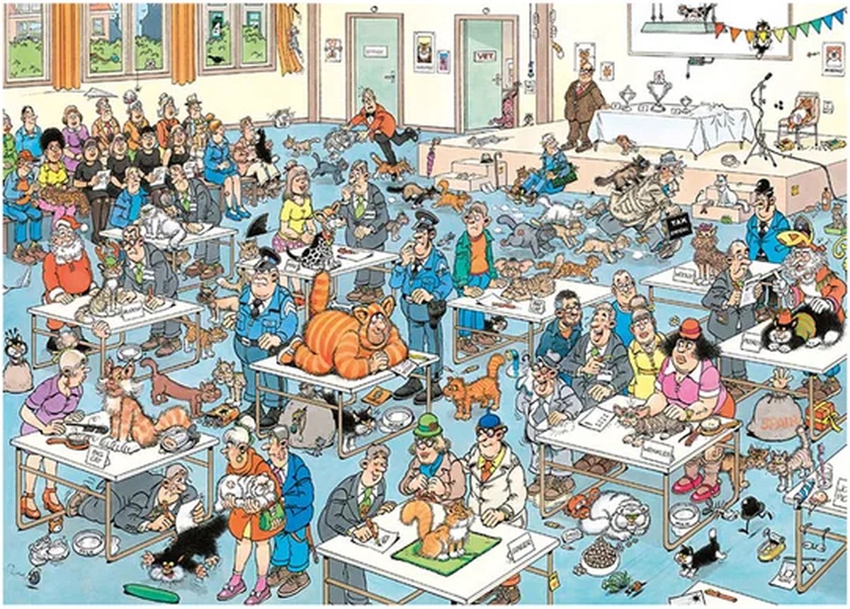 Jan Van Haasteren - Kattenshow - 1000 stukjes puzzel — afbeelding 5