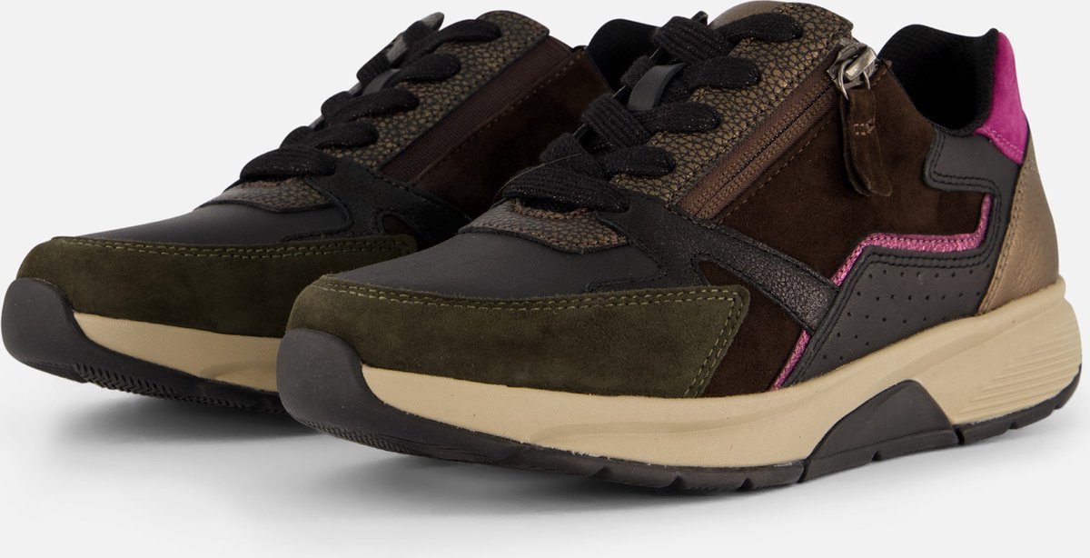 Gabor Rollingsoft Sneakers zwart Suede - Dames