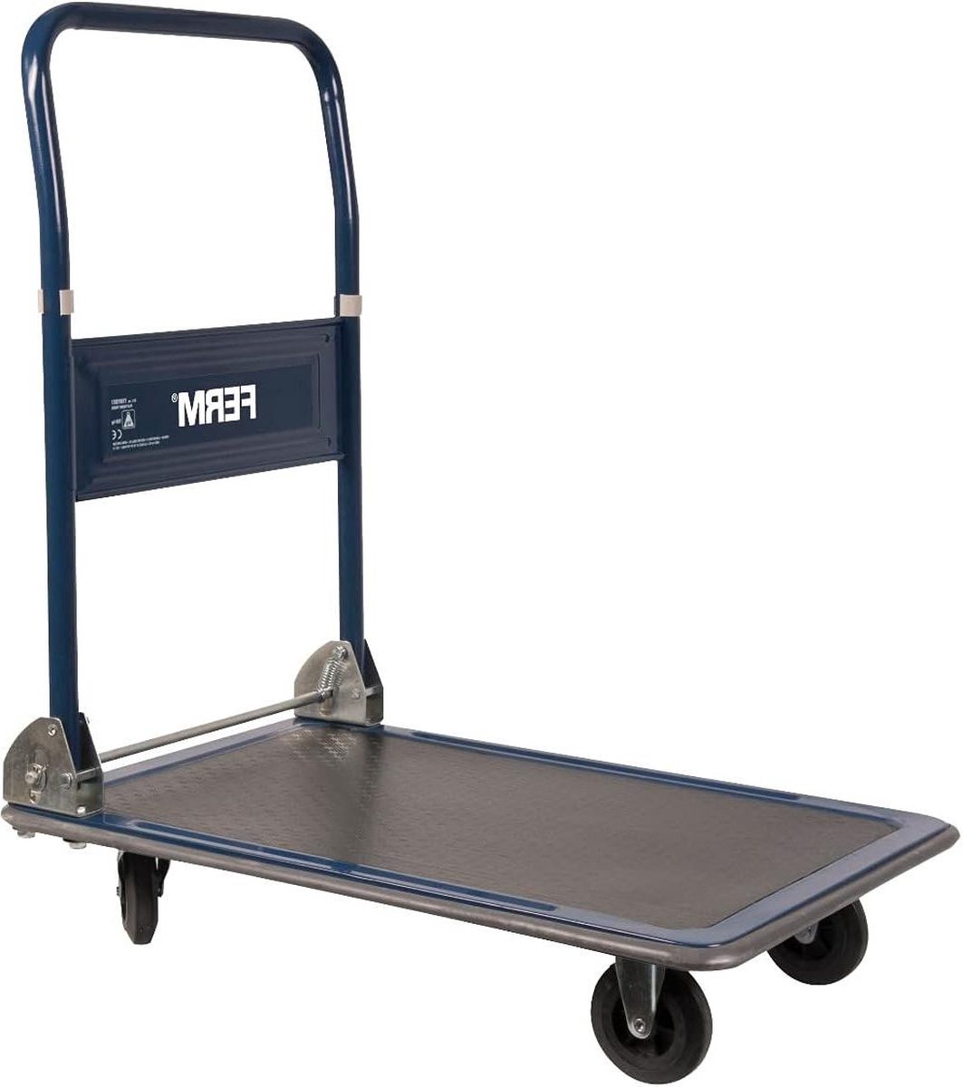 Opvouwbare Transporttrolley - Max. 150Kg - 734 x 480mm - Zwart Blauw