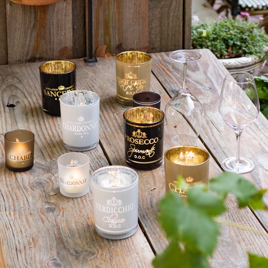 Mars&More - Lanterne Chablis - Vert/ Or - Medium - 12x10 cm