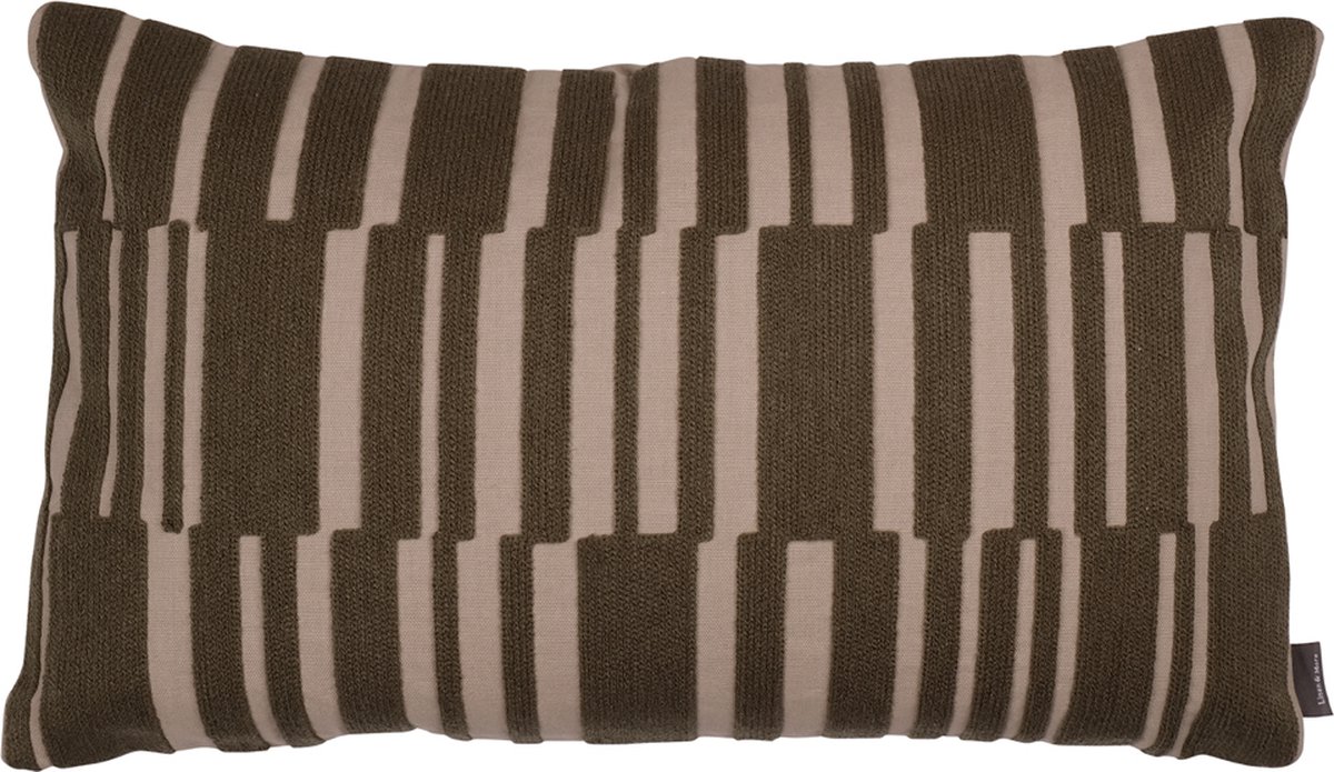 Linen & More Barro Linen/Dark Taupe Kussen -30 X 50