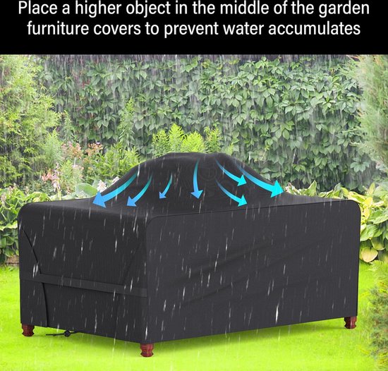 Housse De Mobilier De Jardin 185×110cm, Housse De Table De Jardin Ronde étanche , Meubles De Terrasse, Abri Anti-UV Et Chaises | Leroy Merlin