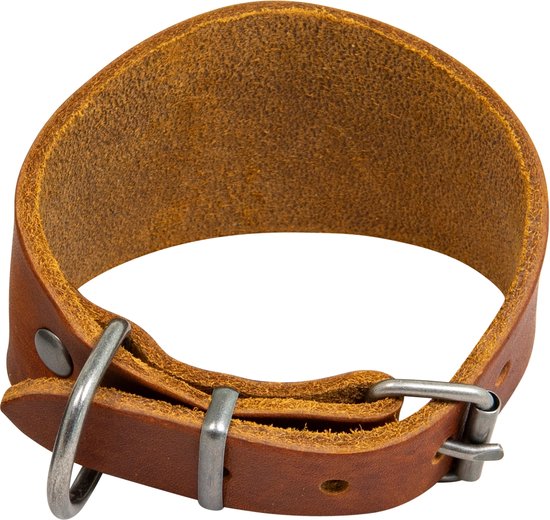 Animal Boulevard Ab30115 - Hals- En Leibanden - Hond - Ab Country Leather Whippet Halsband Bruin-26-30cm - Maat: 26-30cm - 199037
