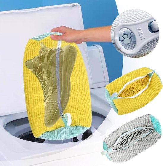 Schoenwaszak, wasmachine, schoenenzak, wasmachine met 360 graden