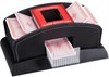 Afbeelding van het spelletje relaxdays kaartschudmachine leer - 2 decks elektrisch - kaartschudder automatisch - zwart