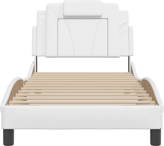 vidaXL - Bedframe - "Viana" - zonder - matras - kunstleer - wit - 80x200 - cm