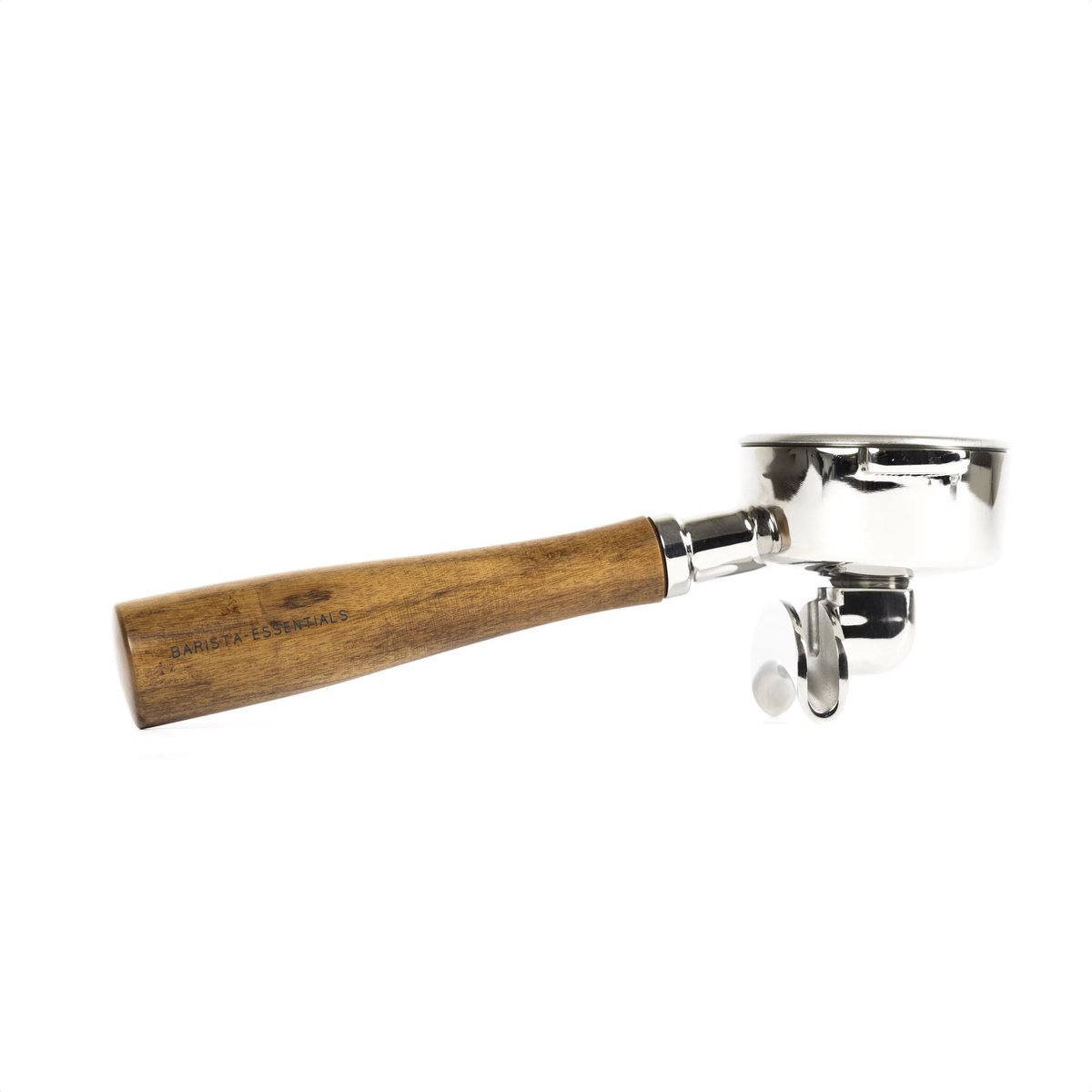 Portafilter Dubbele Uitloop - 58mm E61 - Hout - RVS - Portafilter 58mm - Portafilter - Filterdrager – Piston - ECM – Espressomachine - Barista Essentials