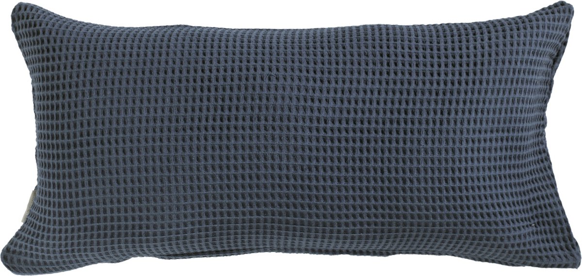 Heckettlane Wafel Kussensloop - Blauw - 40x80cm - Blauw