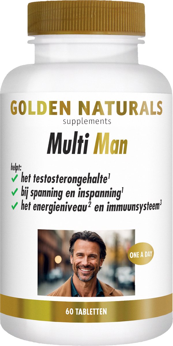 Goedkoopste Golden Naturals Multi Man (60 vegetarische tabletten
