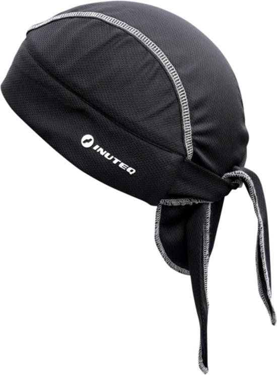 INUTEQ Headcool Bandana - Koelbandana - Werkt met Water - Lichtgewicht - Tot 8 uur Koeling - Zwart
