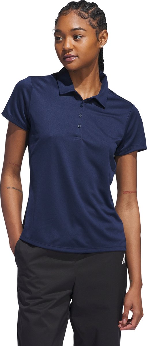 adidas Performance Solid Performance Poloshirt met Korte Mouwen - Dames - Blauw