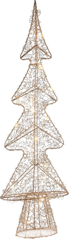 Décoratif | Arbre Deco 'Wired', or, LED, 21x9x68cm | A245860