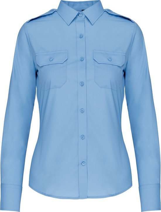 Kariban Chemise pilote femme manches longues K506 - bleu ciel - L