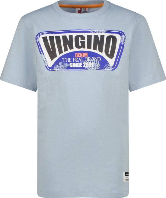 Vingino T-shirt Hefor Jongens T-shirt - Greyish blue - Maat 140