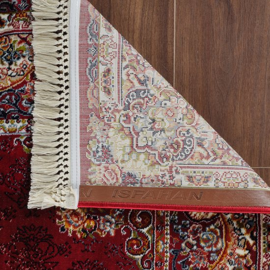 Isfahan Oosters Vloerkleed Nain - Laagpolig - Klassiek Vintage Tapijt - Rood / Multi- 250x350 CM