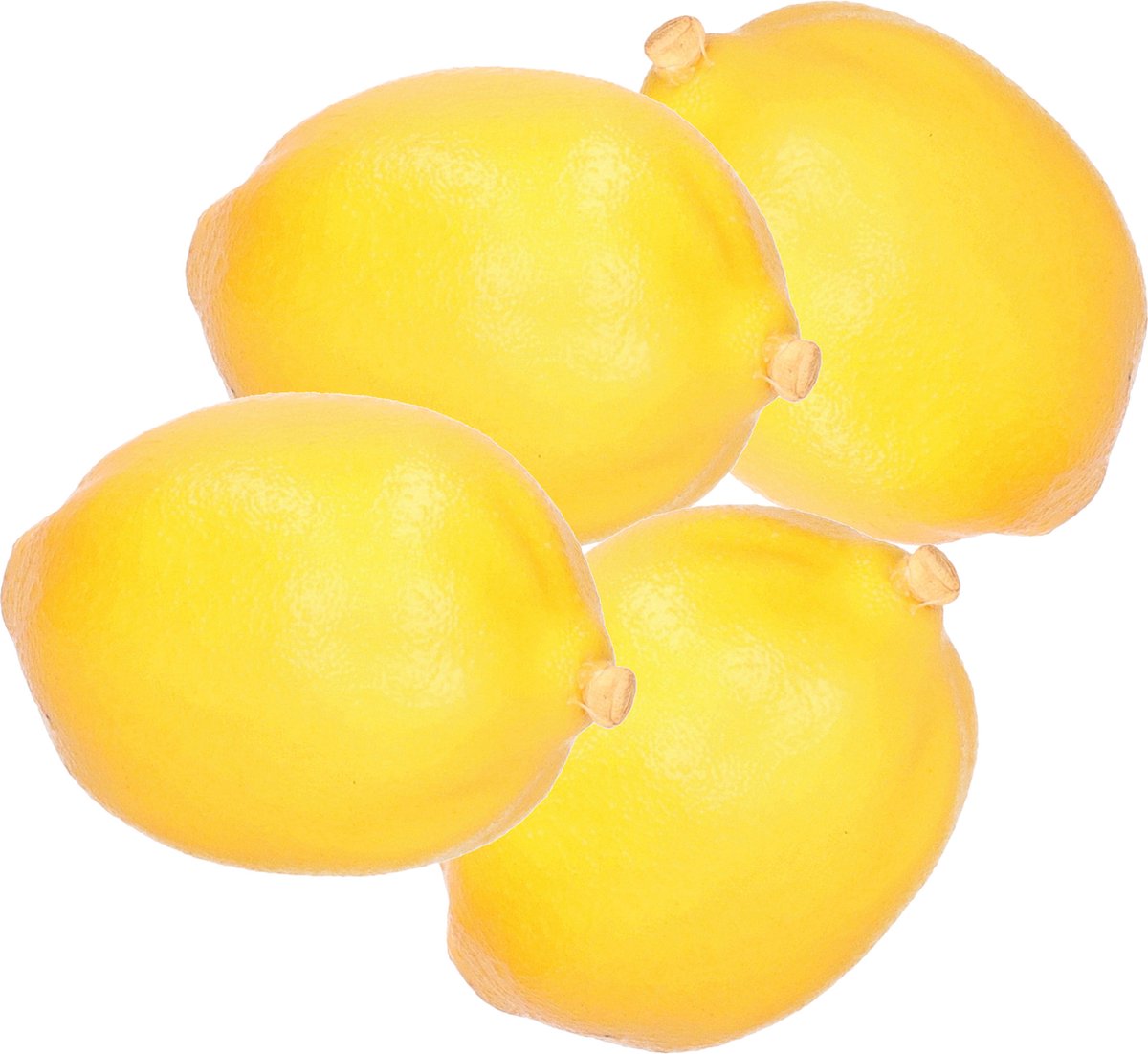 Esschert Design kunstfruit decofruit - 4x - citroen/citroenen - ongeveer 6 cm - geel