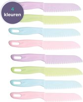 Qwali Kindermessen Set - 8 stuks - Veilig - Kinder - bestek - Messen Kind - Keuken