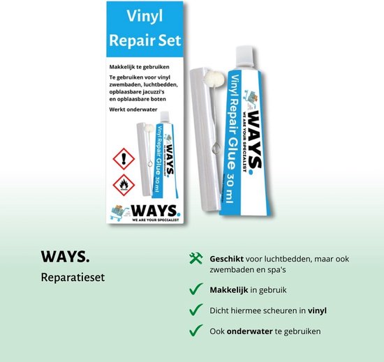 Piscine Opblaasbaar ronde Bestway à Set Fast - 183 x 51 cm - Blauw - Chlore inclus - Flotteur de chlore - Bandelettes de test - Kit de réparation - Brosse à récurer - PH-moins - PH-plus - Thermomètre