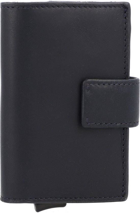 Foto: Badgehouder zwart luxe kwaliteit lederen materiaal dubbele kaarthoezen sets id badge case clear bank credit card badge houder badge accessoires