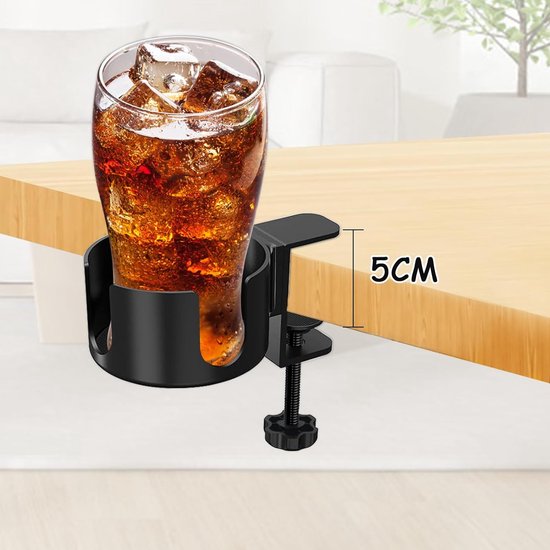 Porte-gobelet Bureau Anti-déversement - Support Tasse Table Cuisine - Fixation Robuste 9cm