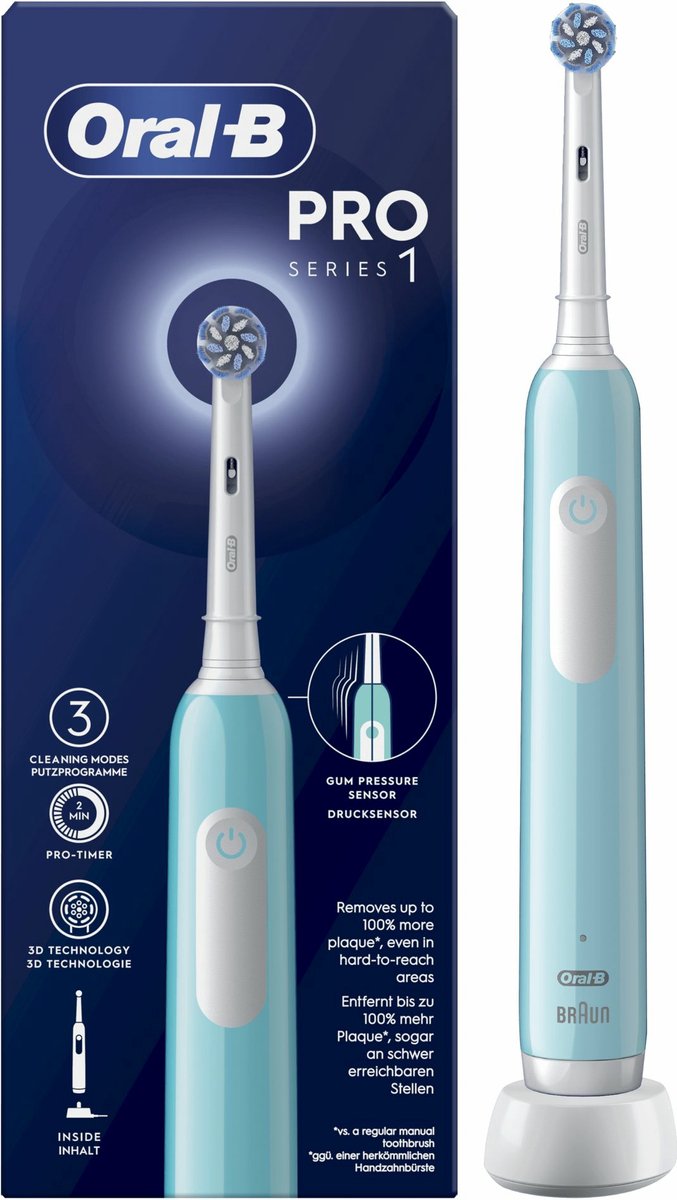 Oral-B Pro 1 Sensitive Clean Volwassene Roterende-oscillerende tandenborstel Blauw