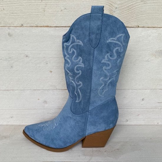 Cowboylaars met stiksel blue 39 / Blauw