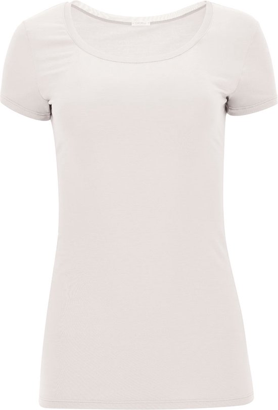 Oroblu Perfect Line Modal - T-Shirt Short Sleeve - Kleur Ivory/ Wit - Maat XS