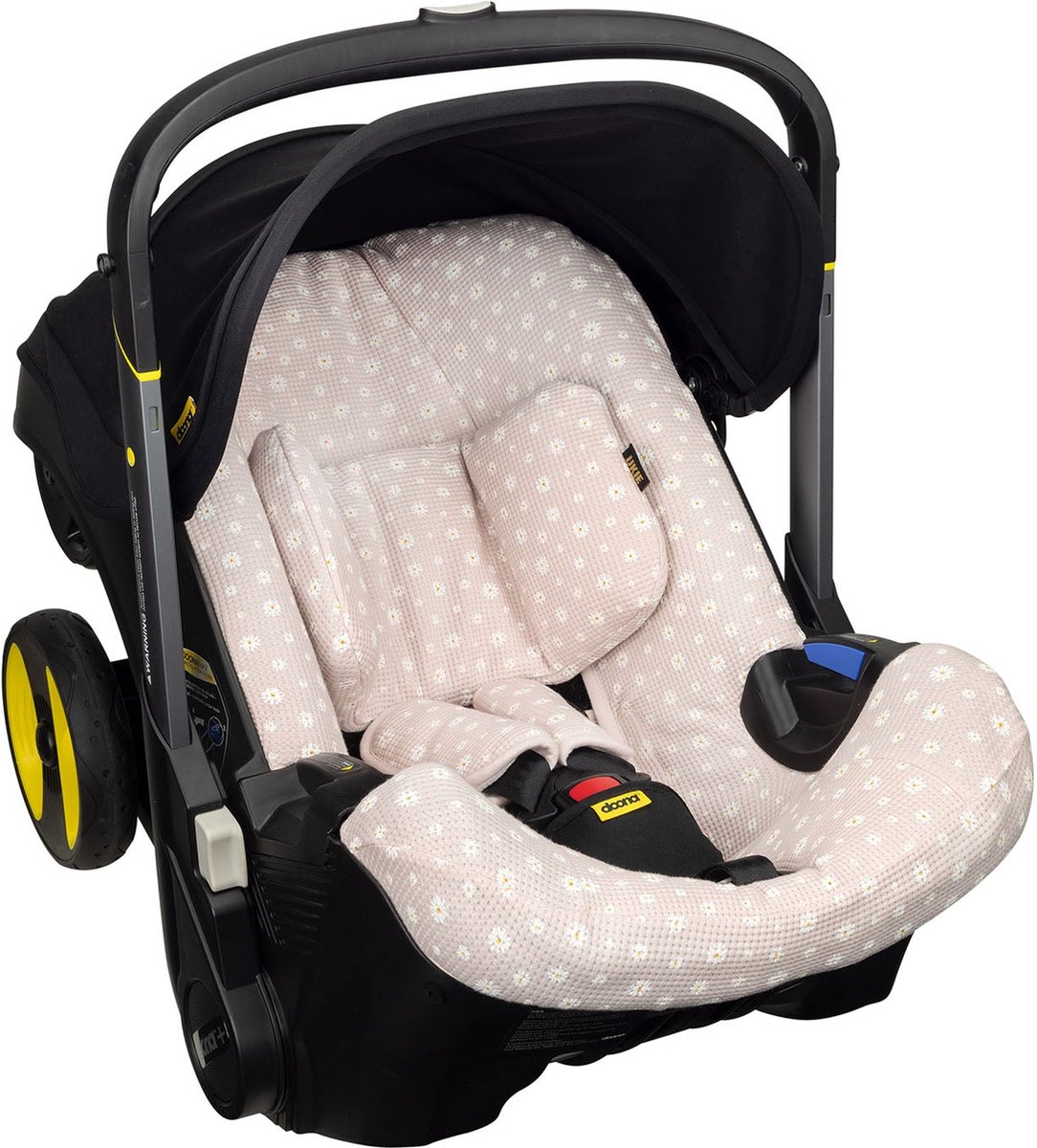 Ukje Autostoelhoes - Geschikt voor Doona Autostoel en Kinderwagen - Hoes - Daisy - perfect fit - zacht katoen