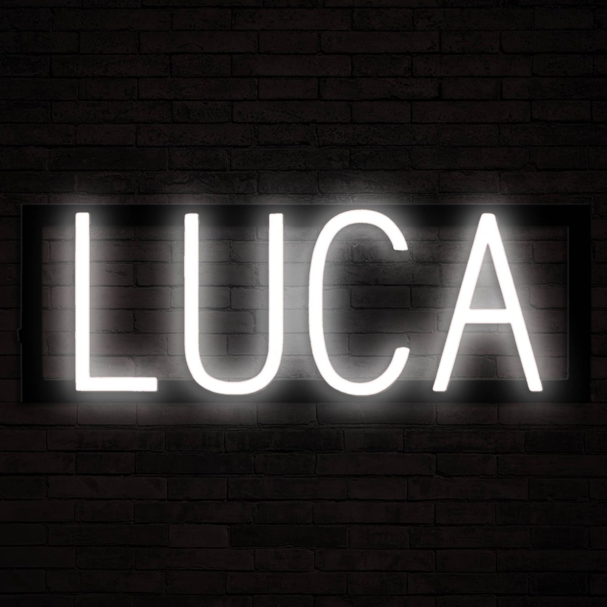 LUCA - Neon LED Lamp Kinderkamer | SpellBrite | 43,01 x 16 cm | 6 Dimstanden & 8 Lichtanim