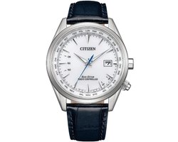 Citizen CB0270-10A Horloge - Leer - Blauw - Ø 42 mm