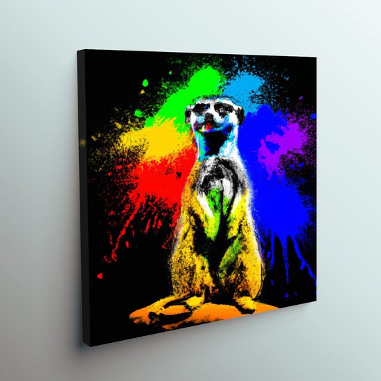 Colorful meerkat burst | Colorful Meerkat Burst | Kunst - centimeter op | Foto op | Colorful meerkat burst | Colorful Meerkat Burst | Kunst - centimeter op | Foto op | Dibond | 20 × 20 cm